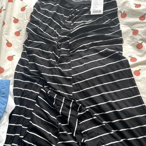 Anthropologie Maxi striped skirt with slit on side